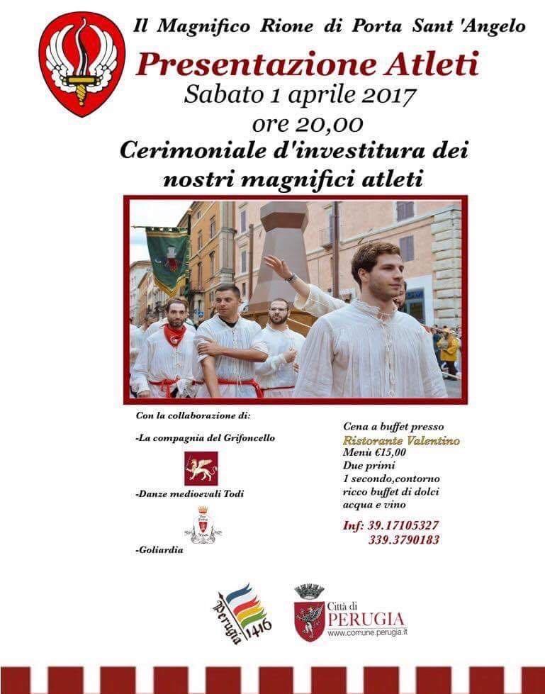 Cerimonia di investitura degli atleti del Magnifico Rione di Porta Sant' Angelo